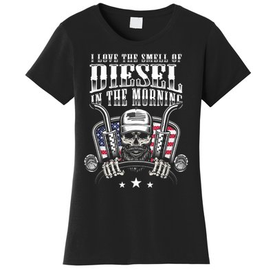 Funny Truck Driver Gift For I Love The Smell Of Diesel Women's T-Shirt