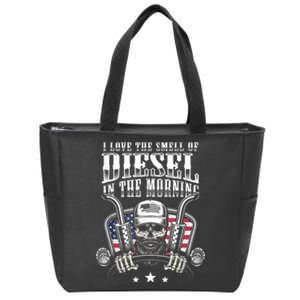 Funny Truck Driver Gift For I Love The Smell Of Diesel Zip Tote Bag