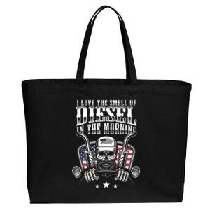 Funny Truck Driver Gift For I Love The Smell Of Diesel Cotton Canvas Jumbo Tote