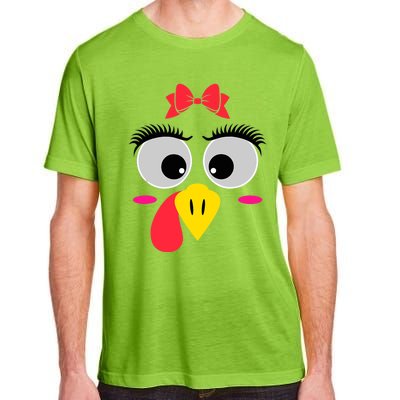 Funny Thanksgiving Day Turkey Face Red Bow Costume Adult ChromaSoft Performance T-Shirt