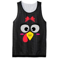 Funny Thanksgiving Day Turkey Face Red Bow Costume Mesh Reversible Basketball Jersey Tank