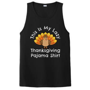 Funny Turkey Day This Is My Lazy Thanksgiving Pajama PosiCharge Competitor Tank