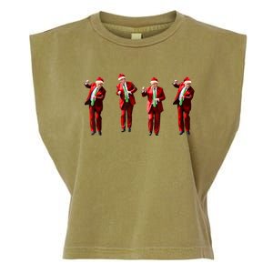 Funny Trump Dance Santa Claus Christmas Xmas Pajamas Holiday Garment-Dyed Women's Muscle Tee