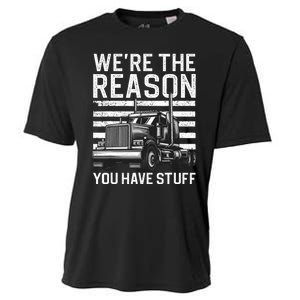 Funny Trucker Design For Semi Truck Driver Lover Cooling Performance Crew T-Shirt