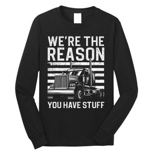 Funny Trucker Design For Semi Truck Driver Lover Long Sleeve Shirt