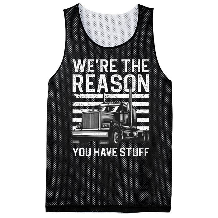 Funny Trucker Design For Semi Truck Driver Lover Mesh Reversible Basketball Jersey Tank