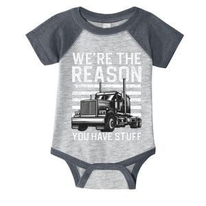 Funny Trucker Design For Semi Truck Driver Lover Infant Baby Jersey Bodysuit