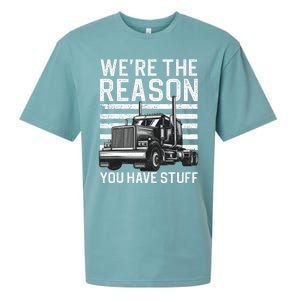 Funny Trucker Design For Semi Truck Driver Lover Sueded Cloud Jersey T-Shirt