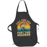 Full Time Dad Part Time Hooker Funny Fishing Retro Apron