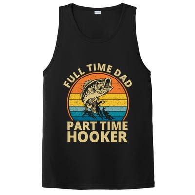 Full Time Dad Part Time Hooker Funny Fishing Retro PosiCharge Competitor Tank