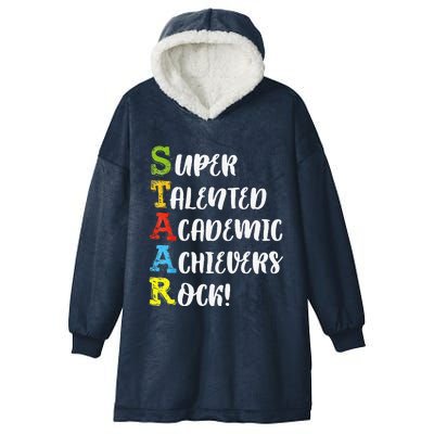 Funny Test Day Staar School Teacher Professor Testing Hooded Wearable Blanket