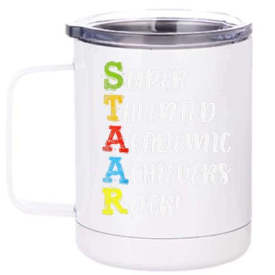 Funny Test Day Staar School Teacher Professor Testing 12 oz Stainless Steel Tumbler Cup