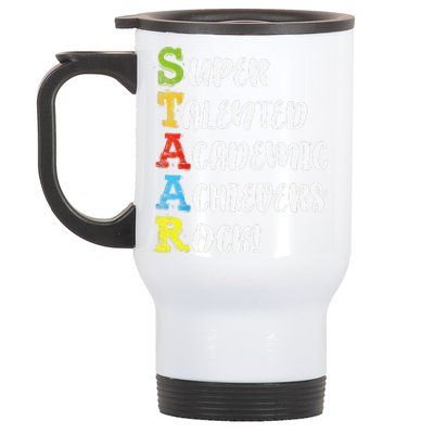 Funny Test Day Staar School Teacher Professor Testing Stainless Steel Travel Mug