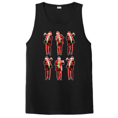 Funny Trump Dancing Around The Christmas Tree Trump Santa Gift PosiCharge Competitor Tank