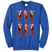 Funny Trump Dancing Around The Christmas Tree Trump Santa Gift Sweatshirt