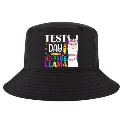 funny Test Day No Prob-llama Llama Teacher Cool Comfort Performance Bucket Hat