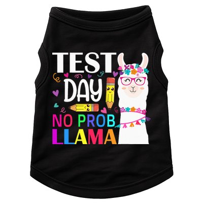 funny Test Day No Prob-llama Llama Teacher Doggie Tank