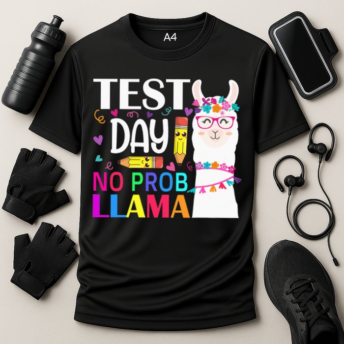 funny Test Day No Prob-llama Llama Teacher Performance Shirt