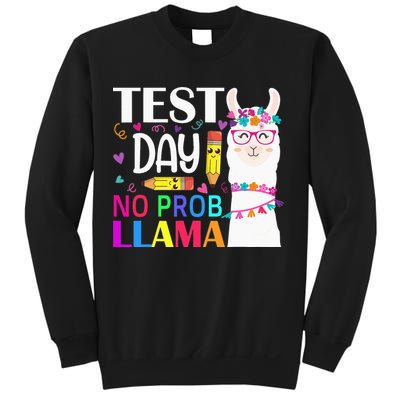 funny Test Day No Prob-llama Llama Teacher Sweatshirt