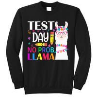 funny Test Day No Prob-llama Llama Teacher Sweatshirt