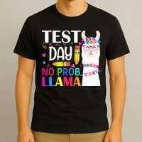 funny Test Day No Prob-llama Llama Teacher T-Shirt
