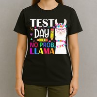 funny Test Day No Prob-llama Llama Teacher T-Shirt