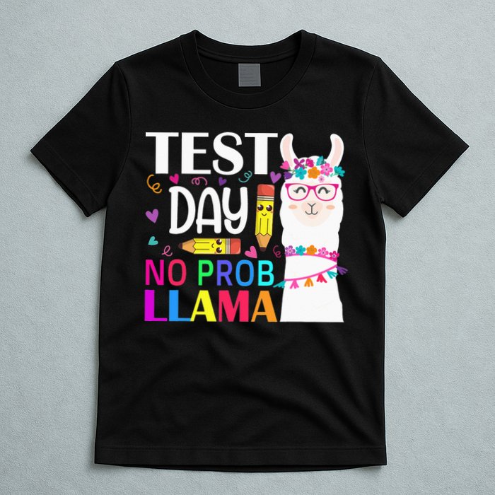 funny Test Day No Prob-llama Llama Teacher T-Shirt