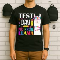 funny Test Day No Prob-llama Llama Teacher T-Shirt