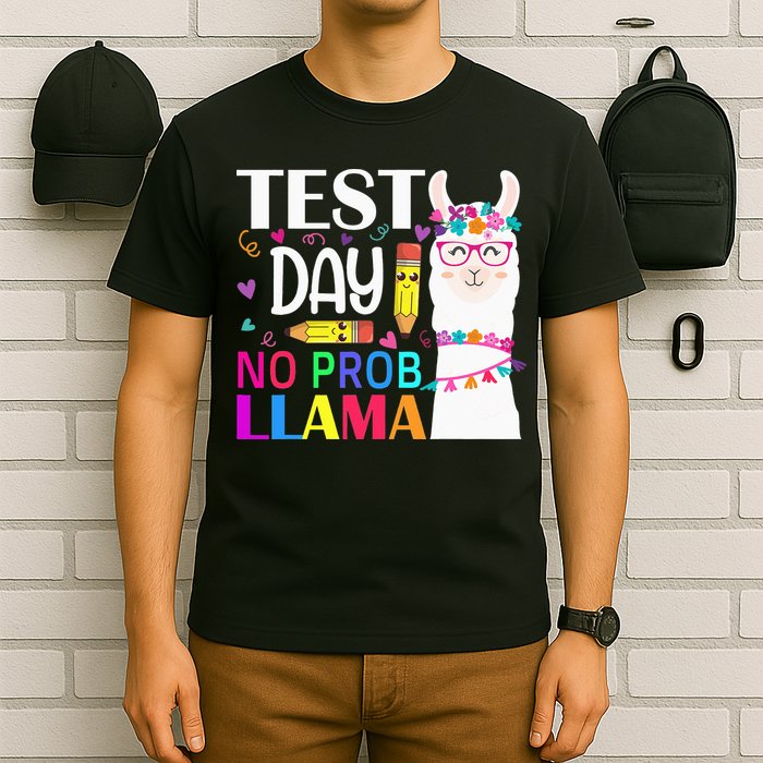 funny Test Day No Prob-llama Llama Teacher T-Shirt