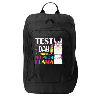 funny Test Day No Prob-llama Llama Teacher City Backpack