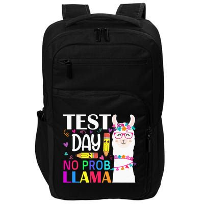 funny Test Day No Prob-llama Llama Teacher Impact Tech Backpack