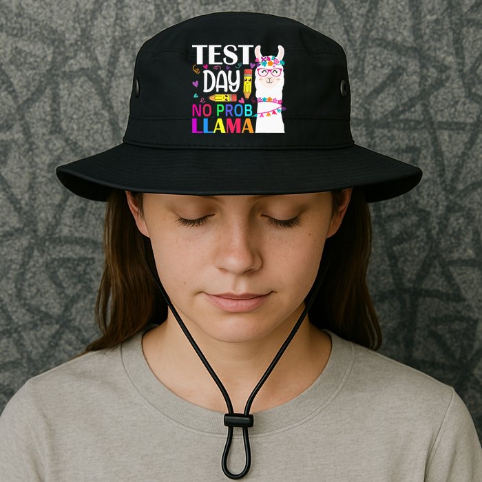 funny Test Day No Prob-llama Llama Teacher Bucket Hat