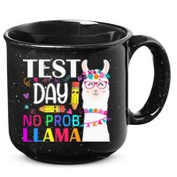 funny Test Day No Prob-llama Llama Teacher 15oz Campfire Ceramic Mug