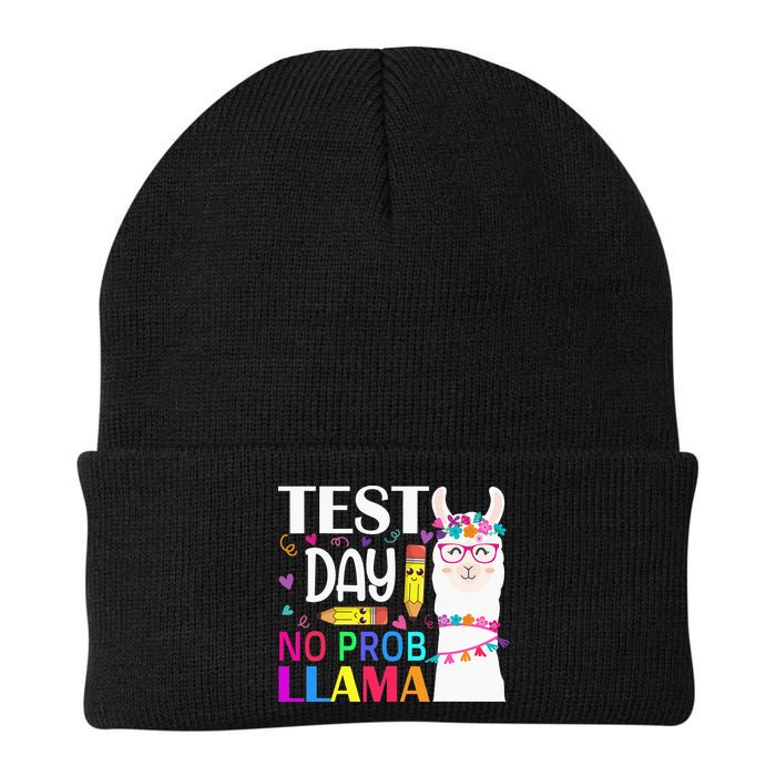funny Test Day No Prob-llama Llama Teacher Beanie