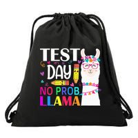 funny Test Day No Prob-llama Llama Teacher Drawstring Bag