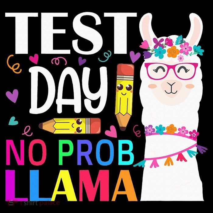 funny Test Day No Prob-llama Llama Teacher Mesh Reversible Basketball Jersey Tank