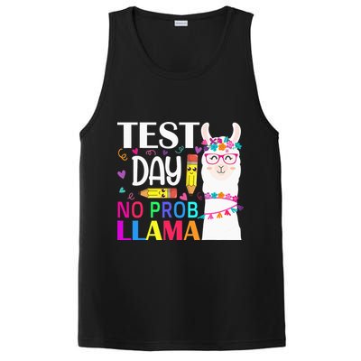 funny Test Day No Prob-llama Llama Teacher PosiCharge Competitor Tank
