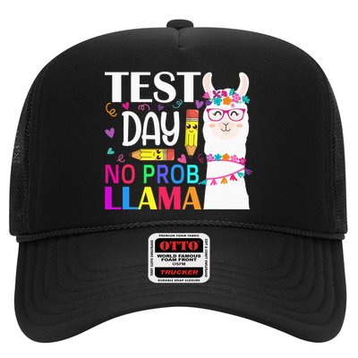 funny Test Day No Prob-llama Llama Teacher Trucker Hat