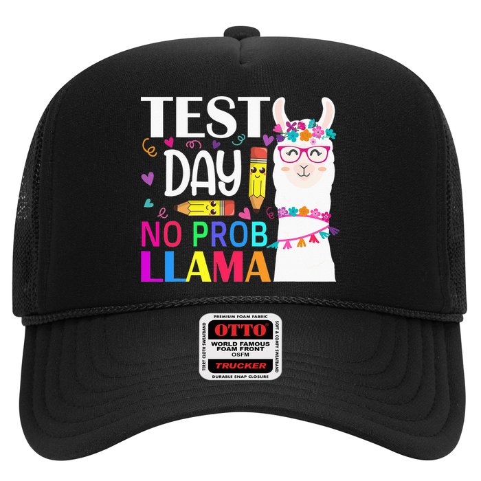 funny Test Day No Prob-llama Llama Teacher Trucker Hat