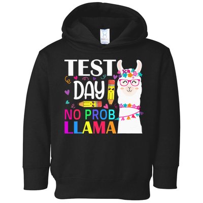 funny Test Day No Prob-llama Llama Teacher Toddler Hoodie