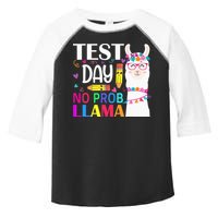 funny Test Day No Prob-llama Llama Teacher Toddler Fine Jersey T-Shirt