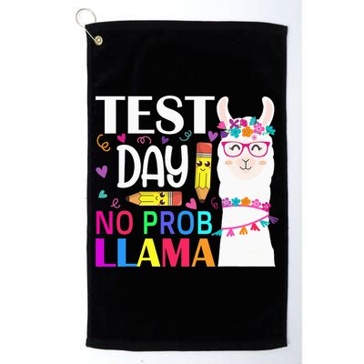 funny Test Day No Prob-llama Llama Teacher Golf Towel