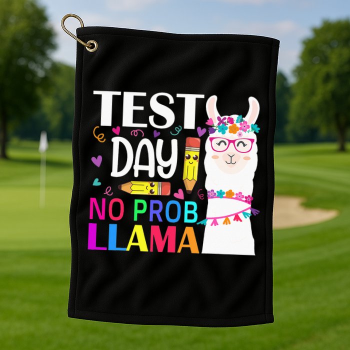 funny Test Day No Prob-llama Llama Teacher Golf Towel