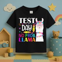 funny Test Day No Prob-llama Llama Teacher Toddler T-Shirt