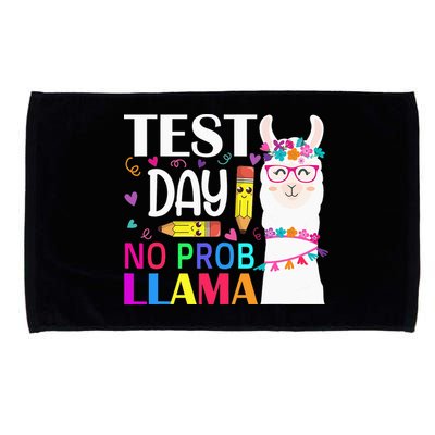 funny Test Day No Prob-llama Llama Teacher Microfiber Hand Towel