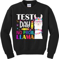 funny Test Day No Prob-llama Llama Teacher Kids Sweatshirt