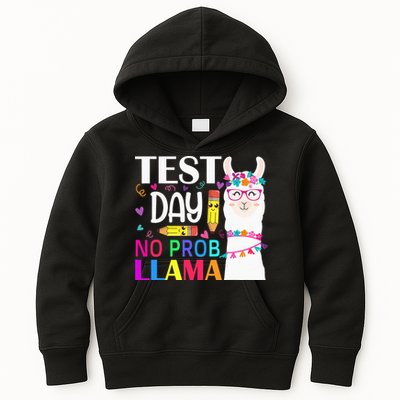 funny Test Day No Prob-llama Llama Teacher Kids Hoodie