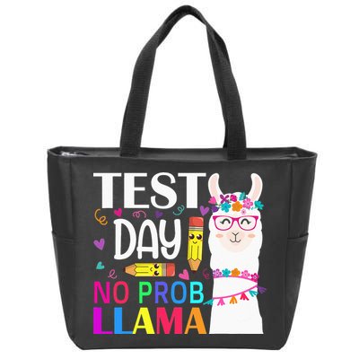 funny Test Day No Prob-llama Llama Teacher Zip Tote Bag