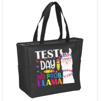 funny Test Day No Prob-llama Llama Teacher Zip Tote Bag