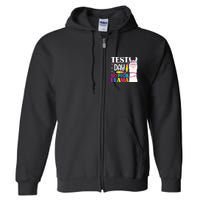 funny Test Day No Prob-llama Llama Teacher Full Zip Hoodie